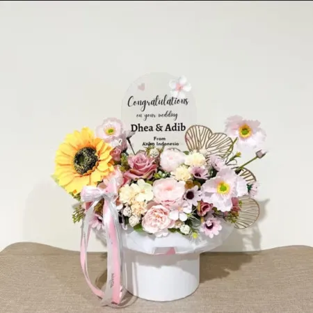 Bloom Box Akrilik Ucapan Wedding Pasar Rebo